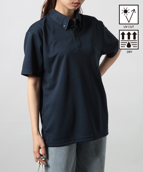 Printstar(プリントスター)の「【Printstar】UVカット!カラバリ豊富で推し活にも◎ 4.4オンス ドライ ボタンダウンポロシャツ glimmer ジム テニス ゴルフ 00313(ポロシャツ・メンズ・バーガンディー/アーミー/ネイビー/ロイヤルブルー/レッド/ブラック/ホワイト/ライトブルー/ライトピンク/サックスブルー/ライトイエロー/ターコイズブルー/フューシャピンク/ダークブルー/オレンジ/イエロー/ライム/ピンク/グリーン・M/L/S/LL)」の7枚目の写真
