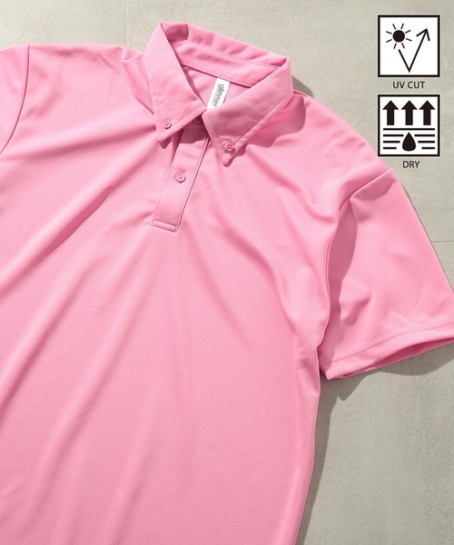 Printstar(プリントスター)の「【Printstar】UVカット!カラバリ豊富で推し活にも◎ 4.4オンス ドライ ボタンダウンポロシャツ glimmer ジム テニス ゴルフ 00313(ポロシャツ・メンズ・バーガンディー/アーミー/ネイビー/ロイヤルブルー/レッド/ブラック/ホワイト/ライトブルー/ライトピンク/サックスブルー/ライトイエロー/ターコイズブルー/フューシャピンク/ダークブルー/オレンジ/イエロー/ライム/ピンク/グリーン・M/L/S/LL)」の16枚目の写真