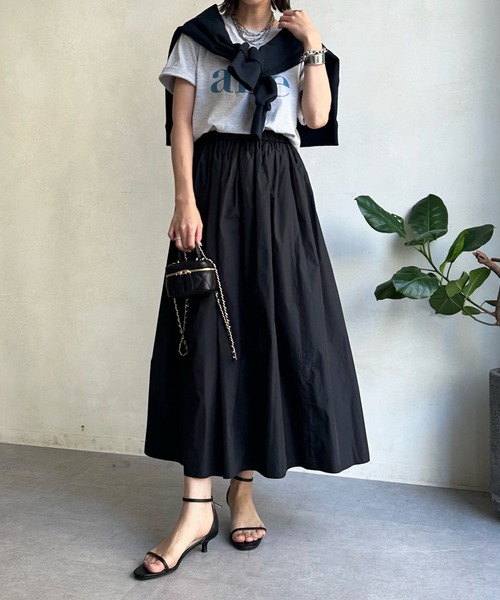 DouDou（ドゥドゥ）の「メモリータフタスカート（スカート・レディース・パープル/ブラック/オフホワイト・FREE）」の17枚目の写真