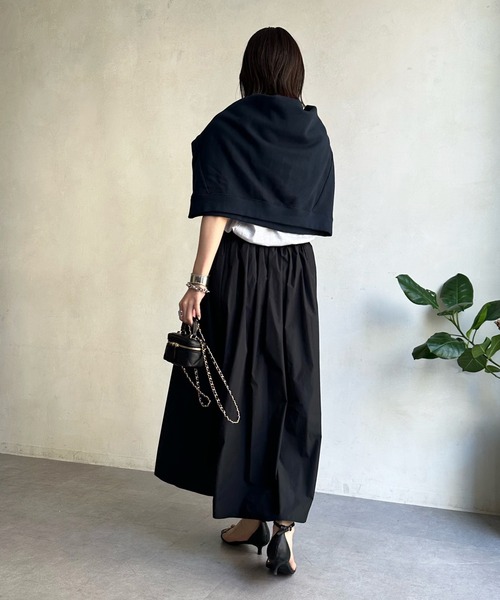 DouDou（ドゥドゥ）の「メモリータフタスカート（スカート・レディース・パープル/ブラック/オフホワイト・FREE）」の13枚目の写真