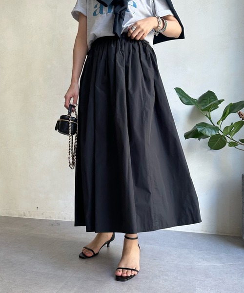 DouDou（ドゥドゥ）の「メモリータフタスカート（スカート・レディース・パープル/ブラック/オフホワイト・FREE）」の5枚目の写真