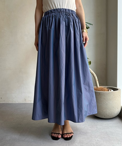 DouDou（ドゥドゥ）の「メモリータフタスカート（スカート・レディース・パープル/ブラック/オフホワイト・FREE）」の19枚目の写真