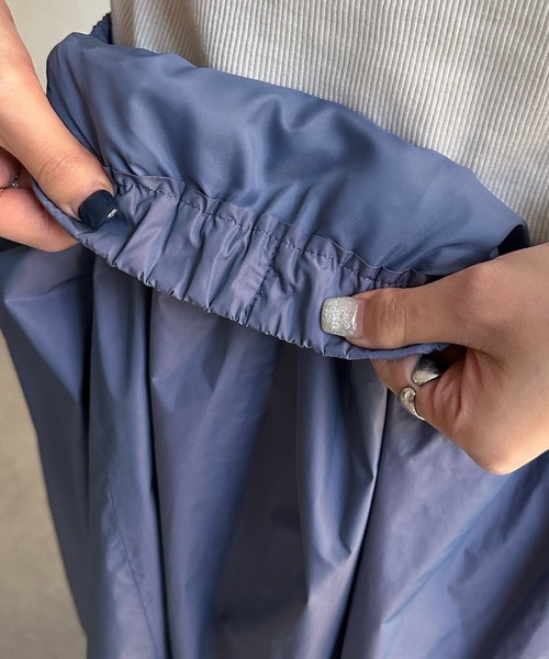 DouDou（ドゥドゥ）の「メモリータフタスカート（スカート・レディース・パープル/ブラック/オフホワイト・FREE）」の7枚目の写真