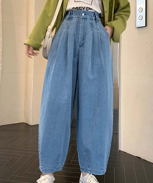 Girly Doll（ガーリードール）の「デニムパンツ（デニムパンツ・レディース・ライトブルー/ダークブルー・S/L/M）」の2枚目の写真