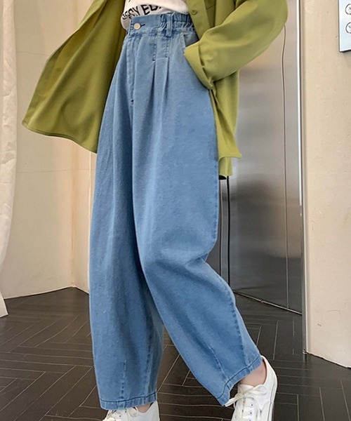 Girly Doll（ガーリードール）の「デニムパンツ（デニムパンツ・レディース・ライトブルー/ダークブルー・S/L/M）」の5枚目の写真