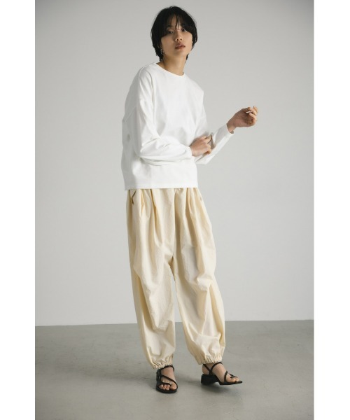 STYLEMIXER（スタイルミキサー）の「バックオープンドロストカットトップ（Tシャツ/カットソー・レディース・ライトベージュ/ブラック/ホワイト・FREE）」の6枚目の写真