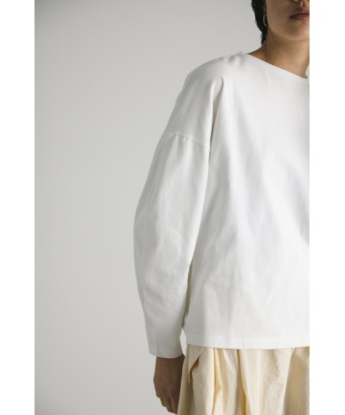 STYLEMIXER（スタイルミキサー）の「バックオープンドロストカットトップ（Tシャツ/カットソー・レディース・ライトベージュ/ブラック/ホワイト・FREE）」の7枚目の写真