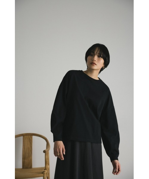 STYLEMIXER（スタイルミキサー）の「バックオープンドロストカットトップ（Tシャツ/カットソー・レディース・ライトベージュ/ブラック/ホワイト・FREE）」の12枚目の写真
