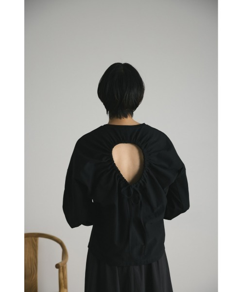 STYLEMIXER（スタイルミキサー）の「バックオープンドロストカットトップ（Tシャツ/カットソー・レディース・ライトベージュ/ブラック/ホワイト・FREE）」の13枚目の写真