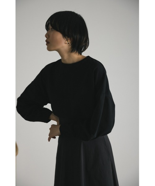 STYLEMIXER（スタイルミキサー）の「バックオープンドロストカットトップ（Tシャツ/カットソー・レディース・ライトベージュ/ブラック/ホワイト・FREE）」の16枚目の写真