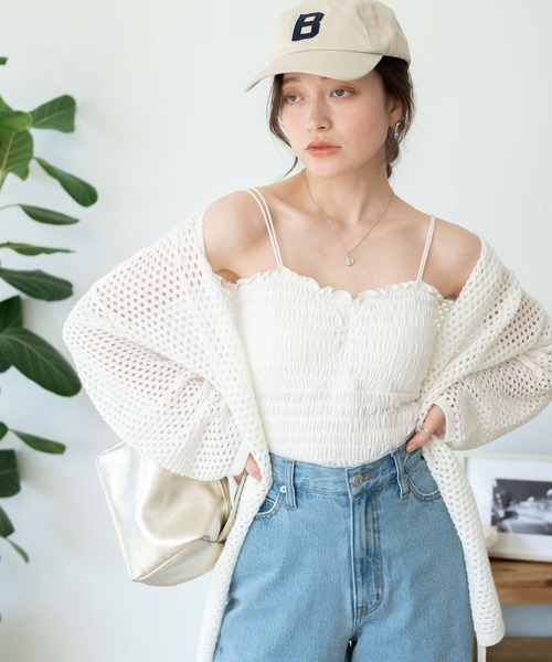 WEGO（ウィゴー）の「WEGO/2ストラップカップインシャーリングキャミソール（キャミソール・レディース・ホワイト/ブラック/アイボリー/オリーブ・FREE）」の11枚目の写真