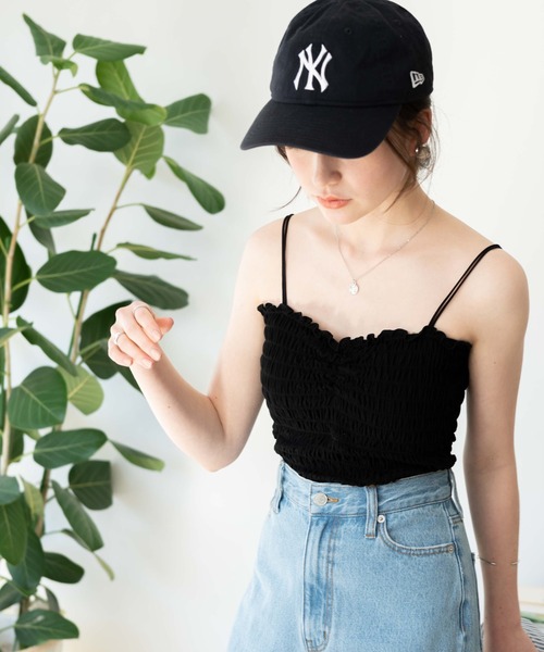 WEGO（ウィゴー）の「WEGO/2ストラップカップインシャーリングキャミソール（キャミソール・レディース・ホワイト/ブラック/アイボリー/オリーブ・FREE）」の16枚目の写真