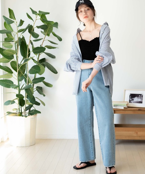 WEGO（ウィゴー）の「WEGO/2ストラップカップインシャーリングキャミソール（キャミソール・レディース・ホワイト/ブラック/アイボリー/オリーブ・FREE）」の18枚目の写真