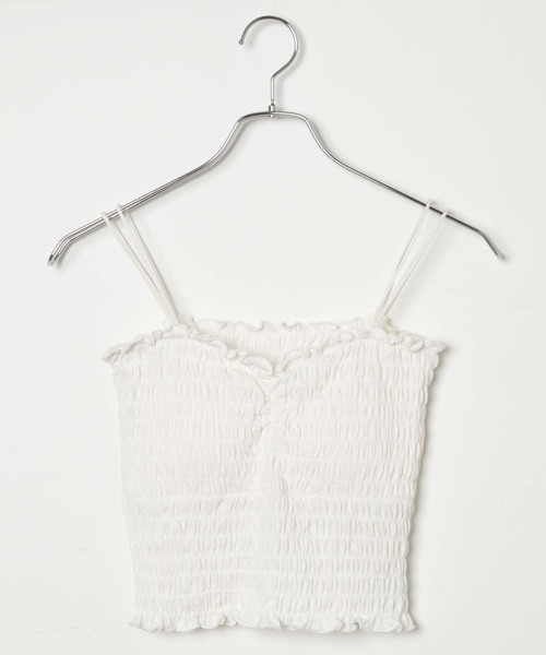 WEGO（ウィゴー）の「WEGO/2ストラップカップインシャーリングキャミソール（キャミソール・レディース・ホワイト/ブラック/アイボリー/オリーブ・FREE）」の19枚目の写真