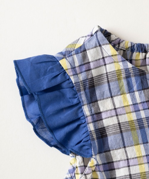 KP（ケーピー）の「先染めマドラスチェック柄ワンピース100～130（ワンピース・キッズ・ネイビー/ピンク・120cm/130cm/110cm/100cm）」の9枚目の写真