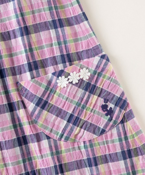 KP（ケーピー）の「先染めマドラスチェック柄ワンピース100～130（ワンピース・キッズ・ネイビー/ピンク・120cm/130cm/110cm/100cm）」の13枚目の写真