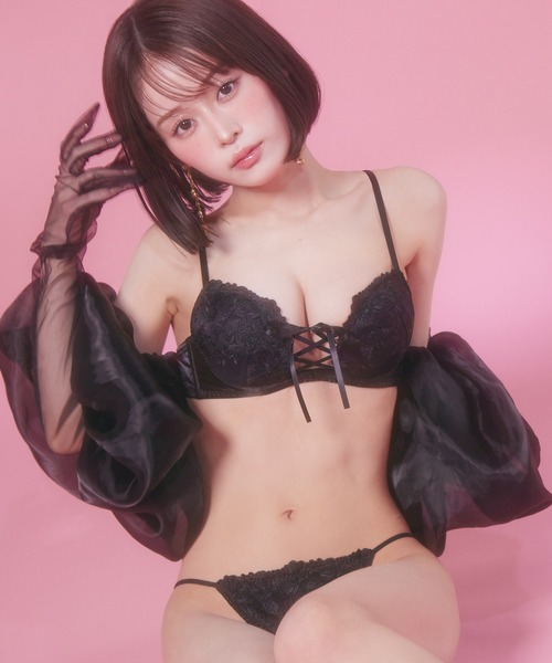 Ravijour(ラヴィジュール)の「ビタークロス ホットリフト ブラ(B~Cカップ)(ブラジャー・レディース・ピンク/ネイビー/ブラック/ピンク系その他/マスタード・C65/B65/C70/B70/B75/C75/C60/B60)」の9枚目の写真