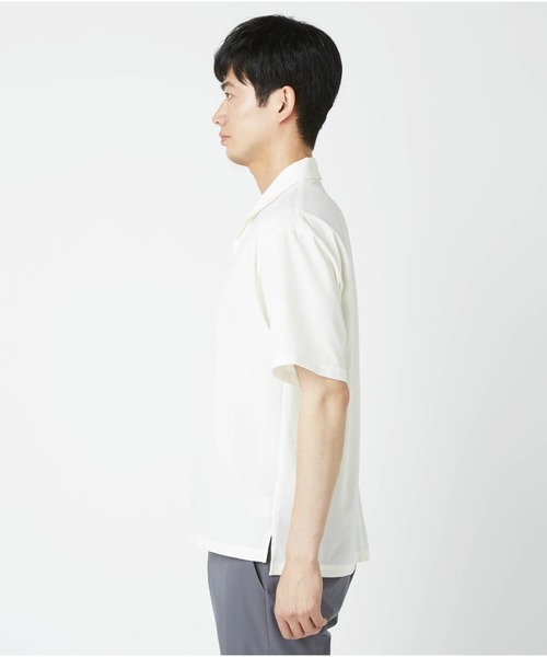 Go to by mizuno（ゴートゥーバイミズノ）の「ドライストレッチサッカー半袖シャツ［メンズ］（シャツ/ブラウス・メンズ・ネイビー/ブルー/ホワイト・L/M/XL）」の11枚目の写真