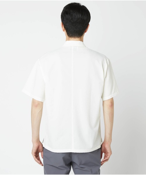 Go to by mizuno（ゴートゥーバイミズノ）の「ドライストレッチサッカー半袖シャツ［メンズ］（シャツ/ブラウス・メンズ・ネイビー/ブルー/ホワイト・L/M/XL）」の8枚目の写真