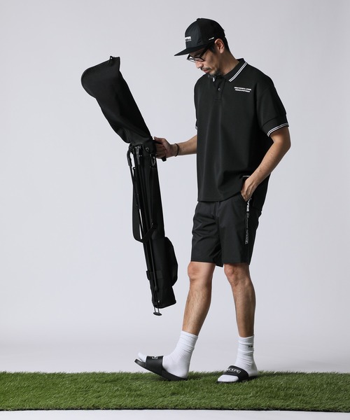 The DUFFER of ST.GEORGE（ザダファーオブセントジョージ）の「〔BLACK LABEL〕"A-PACK" UTILITY NYLON SHORTS：ナチュラルストレッチ ナイロン ショートパンツ（その他パンツ・メンズ・ブラック・X-LARGE/LARGE/MEDIUM/SMALL）」の6枚目の写真
