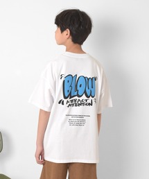 【接触冷感】バックグラフィック発泡プリントビッグ半袖Tシャツ