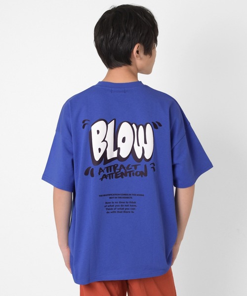 GLAZOS（グラソス）の「【接触冷感】バックグラフィック発泡プリントビッグ半袖Tシャツ（Tシャツ/カットソー・キッズ・ブラウン/ブラック/カーキ/ホワイト/ロイヤルブルー/インディゴブルー/イエロー・130cm/170cm/160cm/140cm/150cm）」の6枚目の写真