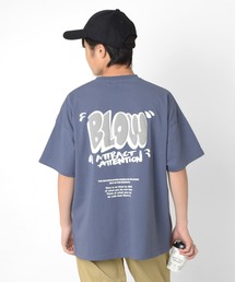 GLAZOS | 【接触冷感】バックグラフィック発泡プリントビッグ半袖Tシャツ(Tシャツ/カットソー)