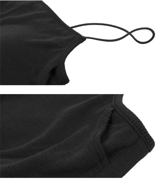 KOBE LETTUCE（コウベレタス）の「ショート丈カップ付きキャミソール（キャミソール・レディース・オフホワイト/ブラック/ブラウン/杢グレー/アイボリー系・FREE）」の20枚目の写真