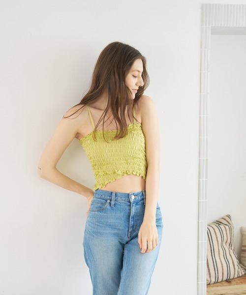 a:mure(アミュール)の「シャーリングキャミソール(キャミソール・レディース・ライトグリーン/ホワイト/ブラック・FREE)」の14枚目の写真