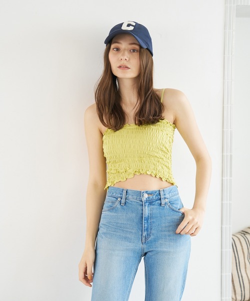 a:mure(アミュール)の「シャーリングキャミソール(キャミソール・レディース・ライトグリーン/ホワイト/ブラック・FREE)」の20枚目の写真