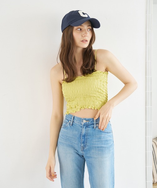 a:mure(アミュール)の「シャーリングキャミソール(キャミソール・レディース・ライトグリーン/ホワイト/ブラック・FREE)」の21枚目の写真