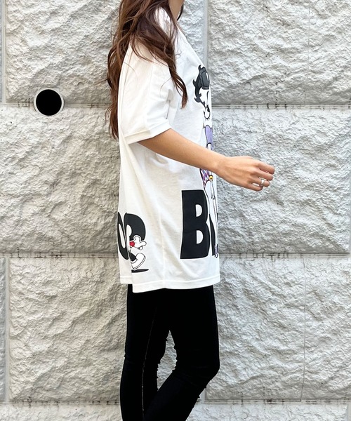 GLAMOROUS JANE（グラマラスジェーン）の「前後ロゴプリントBETTYBOOPTシャツ（Tシャツ/カットソー・レディース・オフホワイト/チャコールグレー/ブラック・FREE）」の4枚目の写真