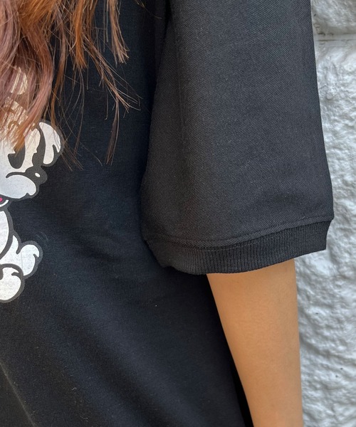 GLAMOROUS JANE（グラマラスジェーン）の「前後ロゴプリントBETTYBOOPTシャツ（Tシャツ/カットソー・レディース・オフホワイト/チャコールグレー/ブラック・FREE）」の6枚目の写真