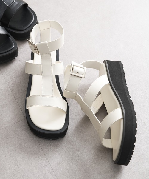 Whim Gazette（ウィムガゼット）の「【THE PAUSE】アンクルベルトサンダル（サンダル・レディース・オフホワイト/ブラック・38/37/36）」の5枚目の写真