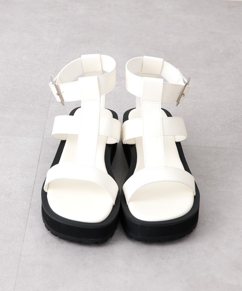 Whim Gazette（ウィムガゼット）の「【THE PAUSE】アンクルベルトサンダル（サンダル・レディース・オフホワイト/ブラック・38/37/36）」の6枚目の写真