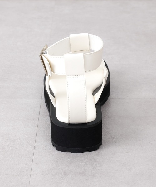 Whim Gazette（ウィムガゼット）の「【THE PAUSE】アンクルベルトサンダル（サンダル・レディース・オフホワイト/ブラック・38/37/36）」の8枚目の写真