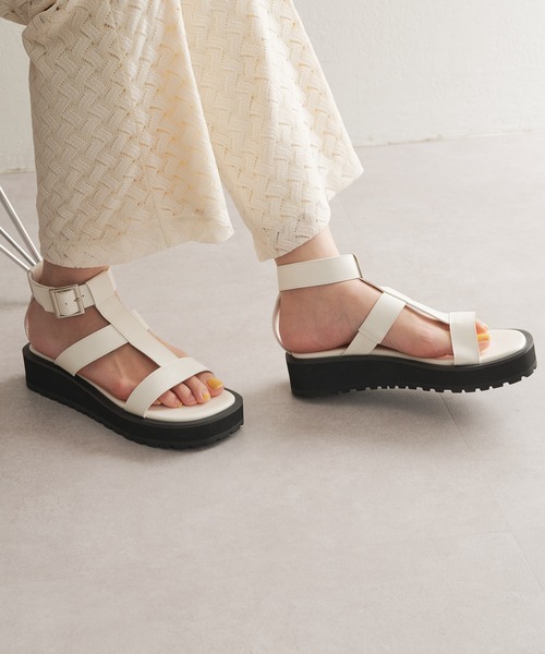 Whim Gazette（ウィムガゼット）の「【THE PAUSE】アンクルベルトサンダル（サンダル・レディース・オフホワイト/ブラック・38/37/36）」の16枚目の写真