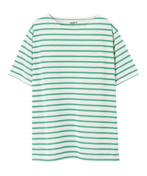 NAVY(ネイビー)の「バスクボーダー半袖Tシャツ(Tシャツ/カットソー・メンズ・ブルー/ネイビー/グリーン・XL/L/M)」の5枚目の写真