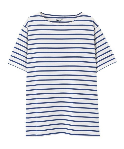 NAVY(ネイビー)の「バスクボーダー半袖Tシャツ(Tシャツ/カットソー・メンズ・ブルー/ネイビー/グリーン・XL/L/M)」の4枚目の写真