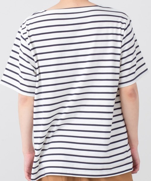 NAVY(ネイビー)の「バスクボーダー半袖Tシャツ(Tシャツ/カットソー・メンズ・ブルー/ネイビー/グリーン・XL/L/M)」の8枚目の写真