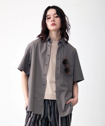 【UNISEX】タイプライター ワッシャーシャツ/B.D