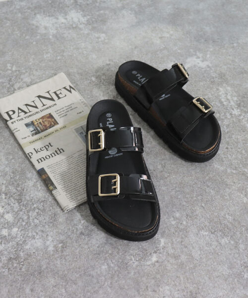 PLAKTON（プラクトン）の「【PLAKTON/プラクトン】2ベルトラグソールサンダル（サンダル・レディース・チャコールグレー/ブラック・36/37）」の3枚目の写真