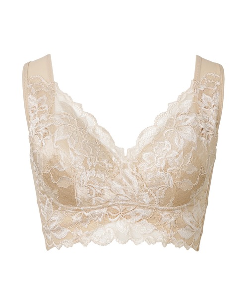 BRADELIS NEWYORK（ブラデリスニューヨーク）の「ハートフルカップカシュクールブラ23  ブラデリス 補正下着 補整 ブラレット（ブラジャー・レディース・ブラック/ダークパープル/ピンクベージュ/ライラック/グレイッシュベージュ/コーラル/ベージュ系・S/M/L/LL/3L/4L/5L）」の10枚目の写真