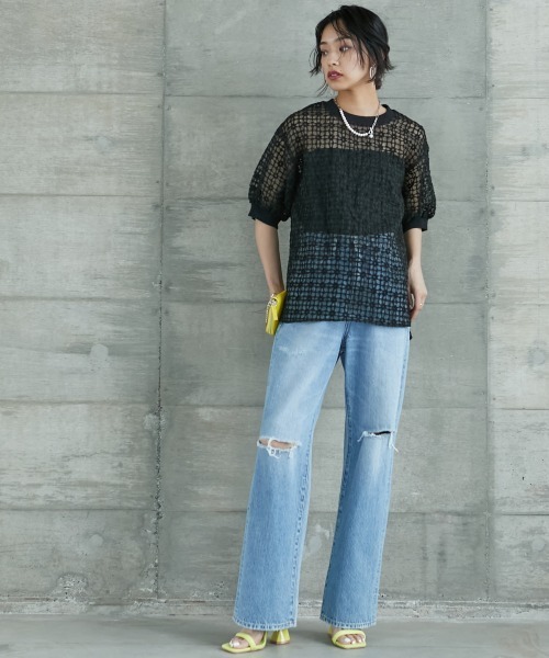 GEVS.(ジェイヴィス)の「<大きいサイズ> シンプルベアトップ GEVS.(チューブトップ・レディース・オフホワイト/ブラック・5L/4L/LL/3L/L)」の16枚目の写真