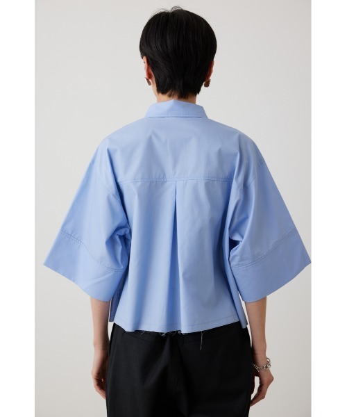 crie conforto（クリーコンフォルト）の「クロップドシャツ（シャツ/ブラウス・レディース・ライトブルー/ブラック/オフホワイト・FREE）」の15枚目の写真