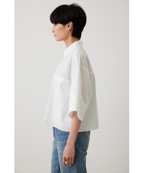 crie conforto（クリーコンフォルト）の「クロップドシャツ（シャツ/ブラウス・レディース・ライトブルー/ブラック/オフホワイト・FREE）」の16枚目の写真