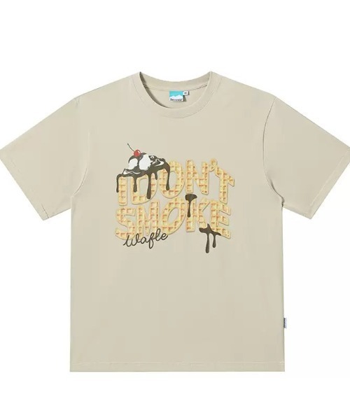 A'GEM9(エージェムナイン)の「A'GEM/9 × .kom『DONSMOKE/ドンスモーク』アイスTEE 半袖カットソー(Tシャツ/カットソー・メンズ・ブラック/ホワイト/ベージュ・L)」の3枚目の写真