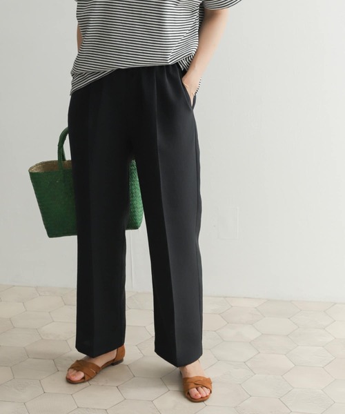 URBAN RESEARCH DOORS(アーバンリサーチドアーズ)の「『セットアップ対応』『UR TECH DRYLUXE』ストレートイージーパンツ(その他パンツ・レディース・ネイビー/ベージュ・MEDIUM)」の14枚目の写真