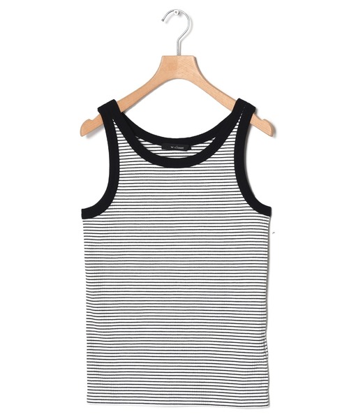 w closet(ダブルクローゼット)の「ボーダータンクトップ(タンクトップ・レディース・ホワイト×ブラック/ブラウン系その他/イエロー系その他・FREE)」の8枚目の写真
