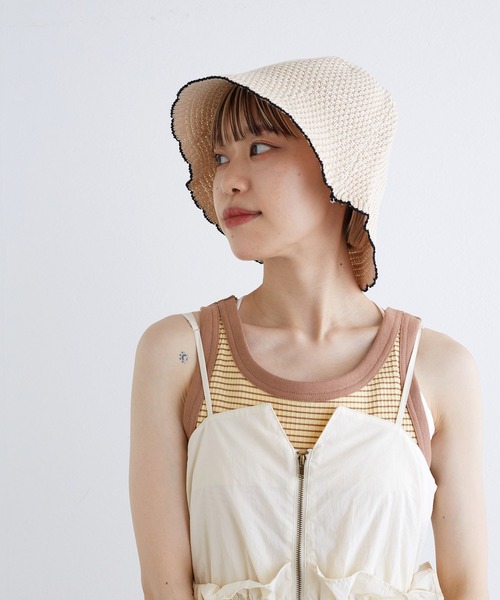 w closet(ダブルクローゼット)の「ボーダータンクトップ(タンクトップ・レディース・ホワイト×ブラック/ブラウン系その他/イエロー系その他・FREE)」の21枚目の写真
